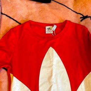 Brand new red & white adidas bodysuit